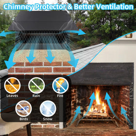 CLLOMAGY outdoor chimney cap resists wind and rain for durable protection.