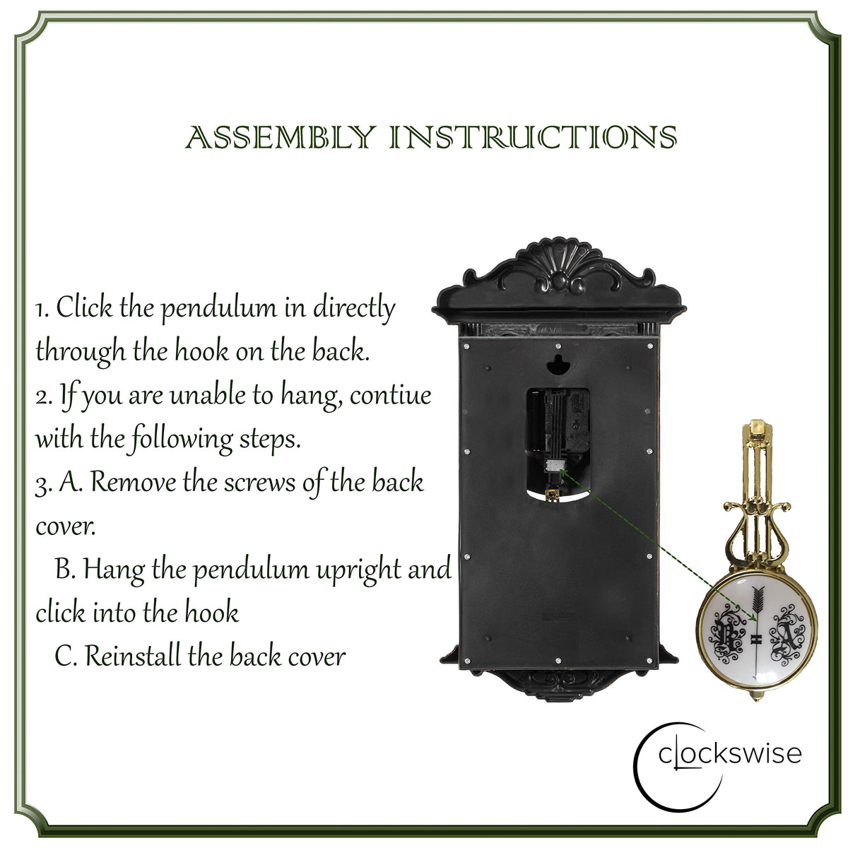 Clockswise compact vintage clock, fits small spaces and decor schemes.