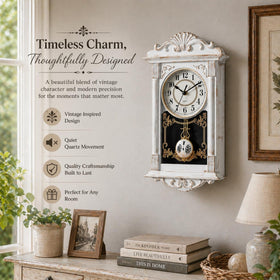 Clockswise wall clock for living room white complements modern interiors beautifully.