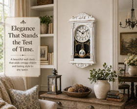 Clockswise wall clock for office white provides quiet timekeeping at work.