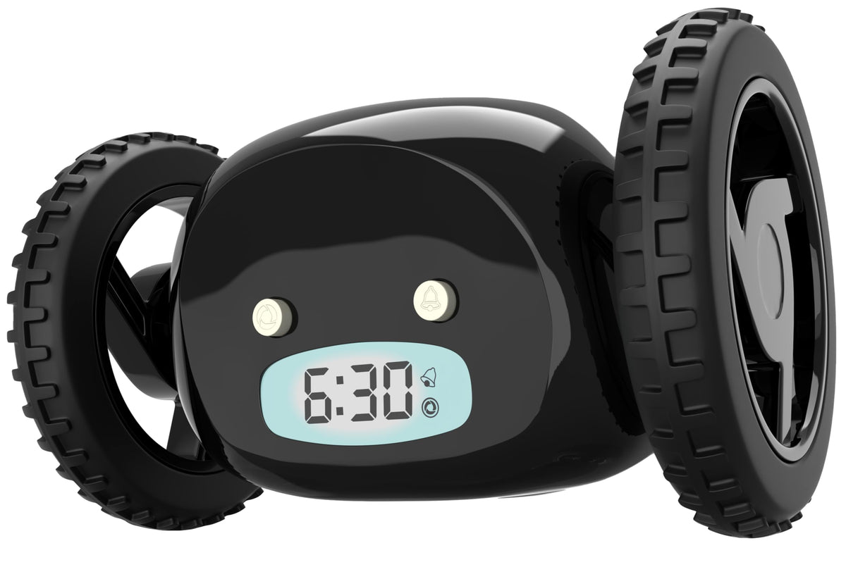 Loud digital alarm on CLOCKY for a clear wake-up cue