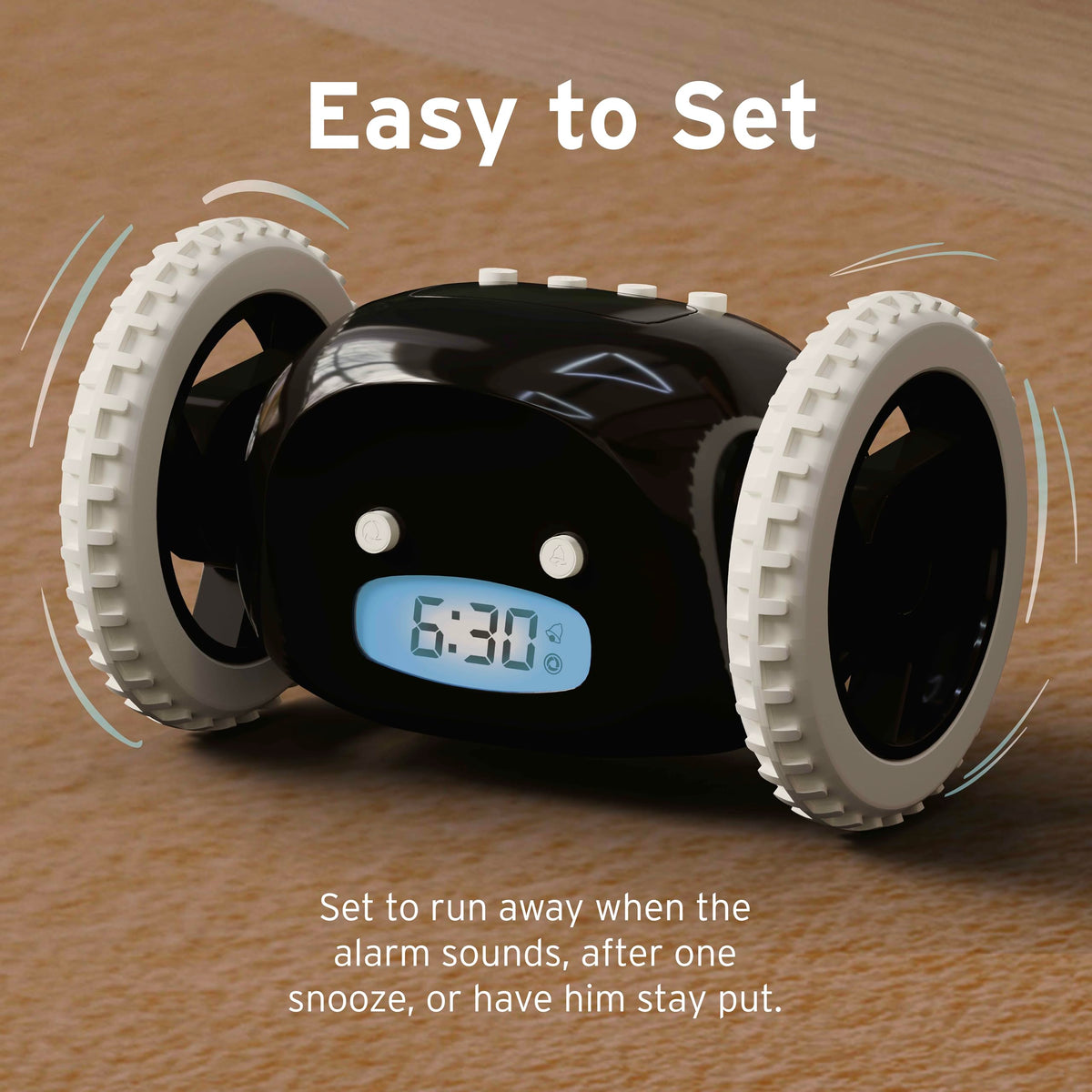 CLOCKY in a dorm room makes a practical, gift-ready statement.
