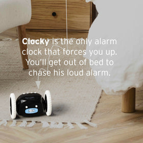 CLOCKY loud digital alarm helps heavy sleepers wake clearly.