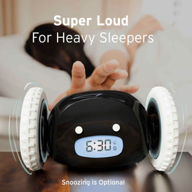 CLOCKY with R2D2 vibe offers a playful wake-up moment.