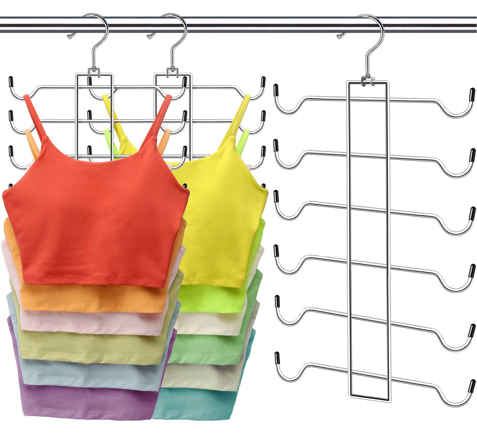 CLODSPAC 6-tier tank top hanger keeps bras and camisoles neatly organized and protected.