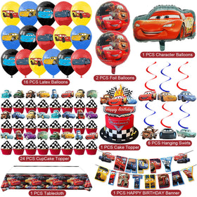 Cloira Cars balloon kit adds vibrant color and party energy.