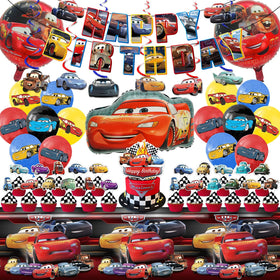 Cloira Cars banner boosts decor and photo moments at parties.
