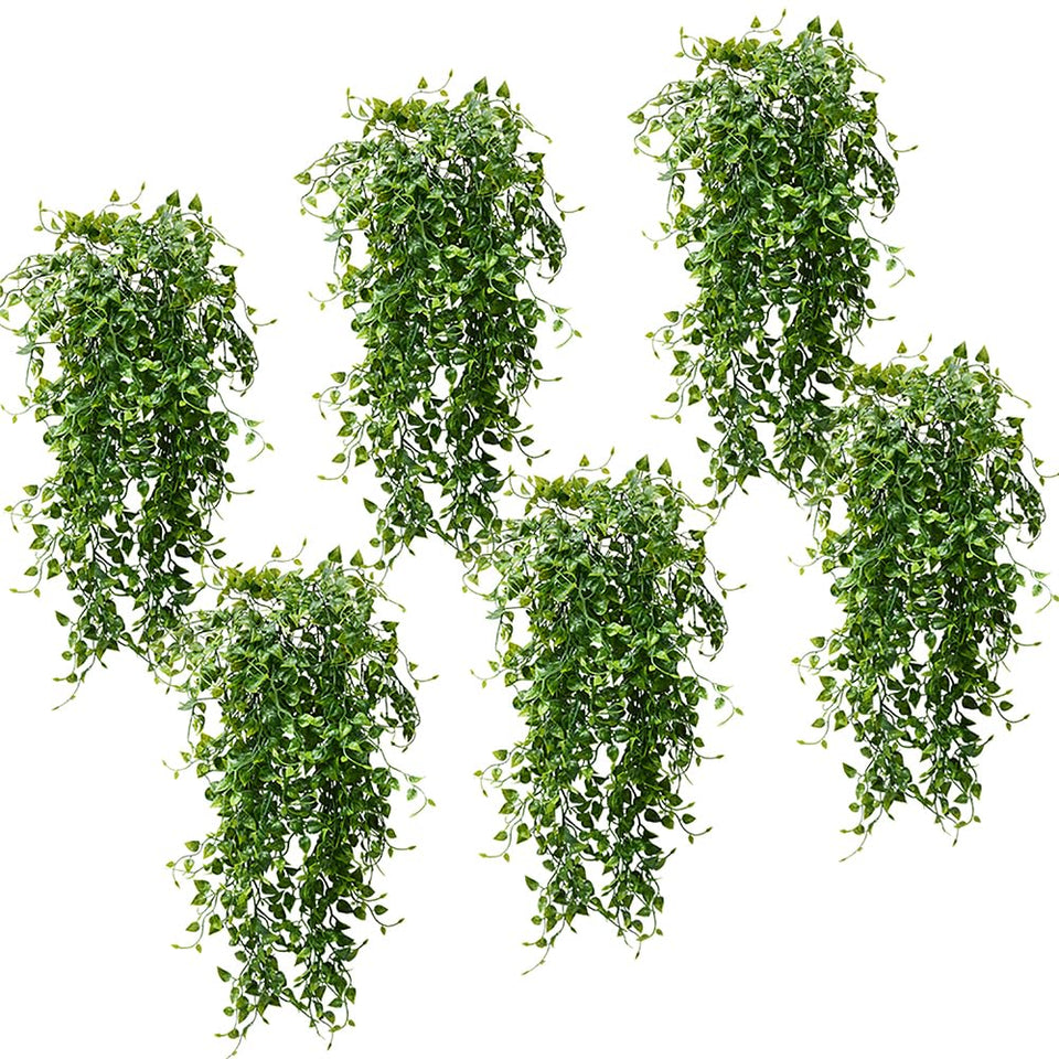 CLONG artificial hanging ivy, 33-inch length, for outdoor decor.