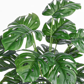 CLONG monstera leaf display in a pot demonstrates durable 28-inch height.