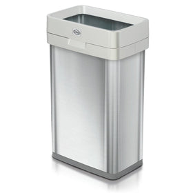 Clorox 13-gallon trash can front view, space-saving for corners.