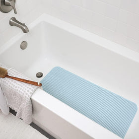 Clorox bath mat with suction cups secures in-tub stability.