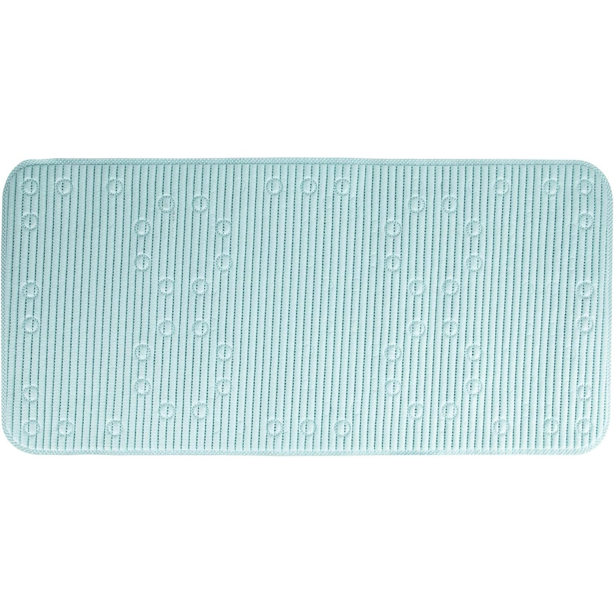 Clorox bath mat shown securing safety on tub surfaces.