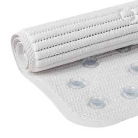 Clorox Cushioned Shower Mat is machine washable for easy cleaning.