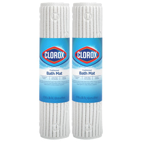 Clorox Duck Cushioned Shower Mat in tub with secure suction cups for steady footing.