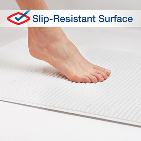 Clorox Duck Cushioned Shower Mat suction cups ensure mat stays in place on tub floor.