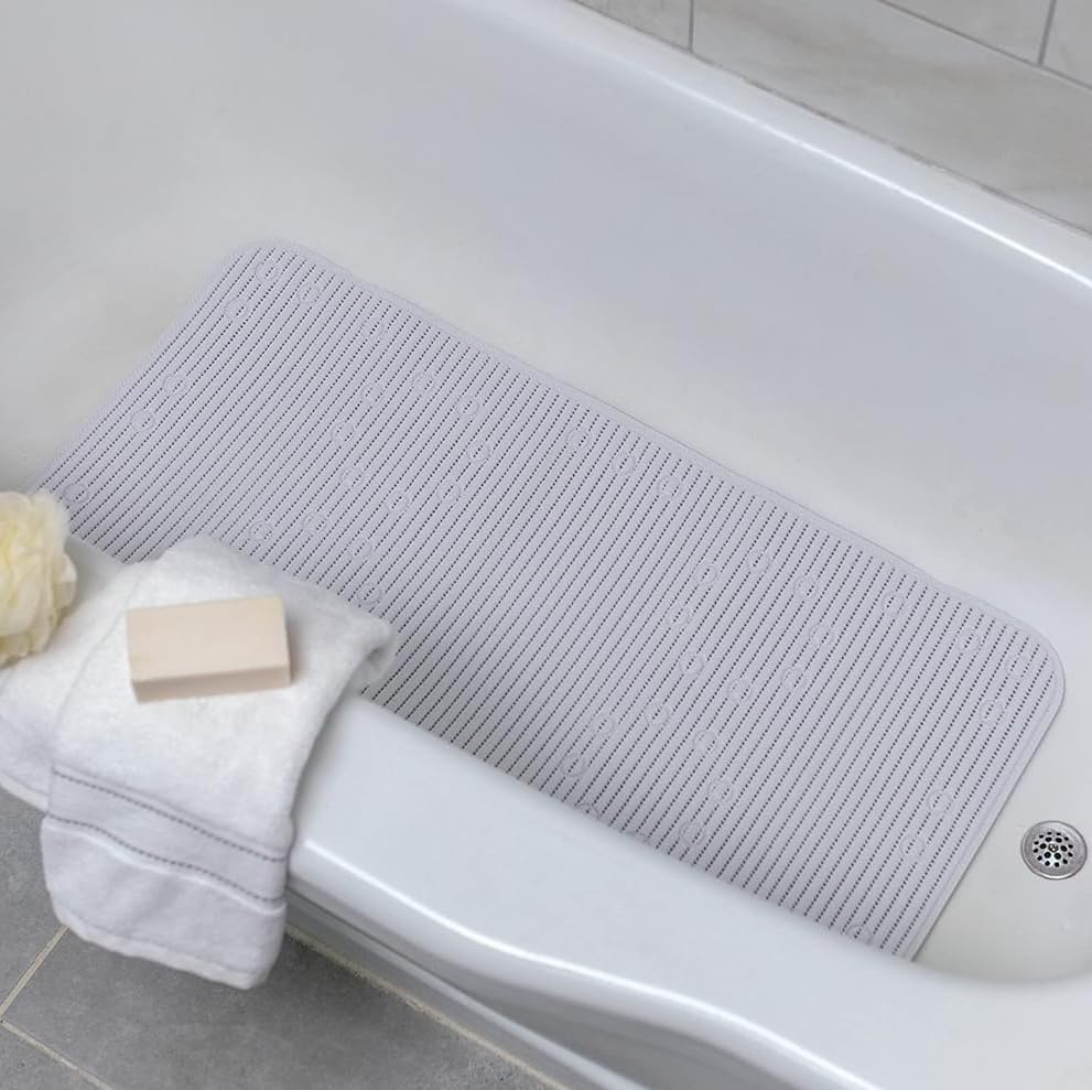 Clorox Duck Cushioned Shower Mat features antimicrobial agents to inhibit mold growth.