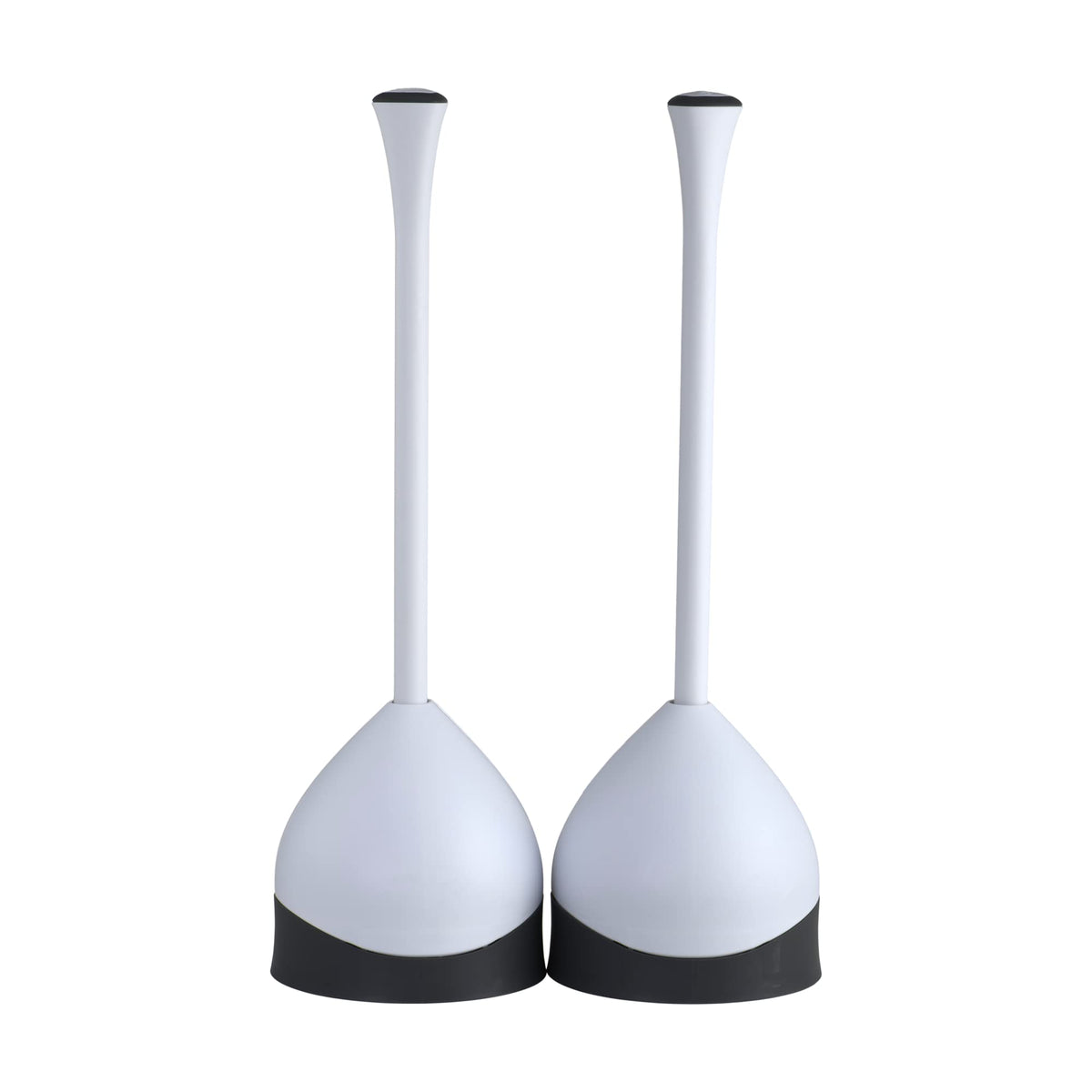 Clorox toilet plunger 2-pack ready for quick unclogging in any bathroom.