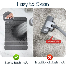 Closefriend easy-clean stone mat—no washing machine needed.