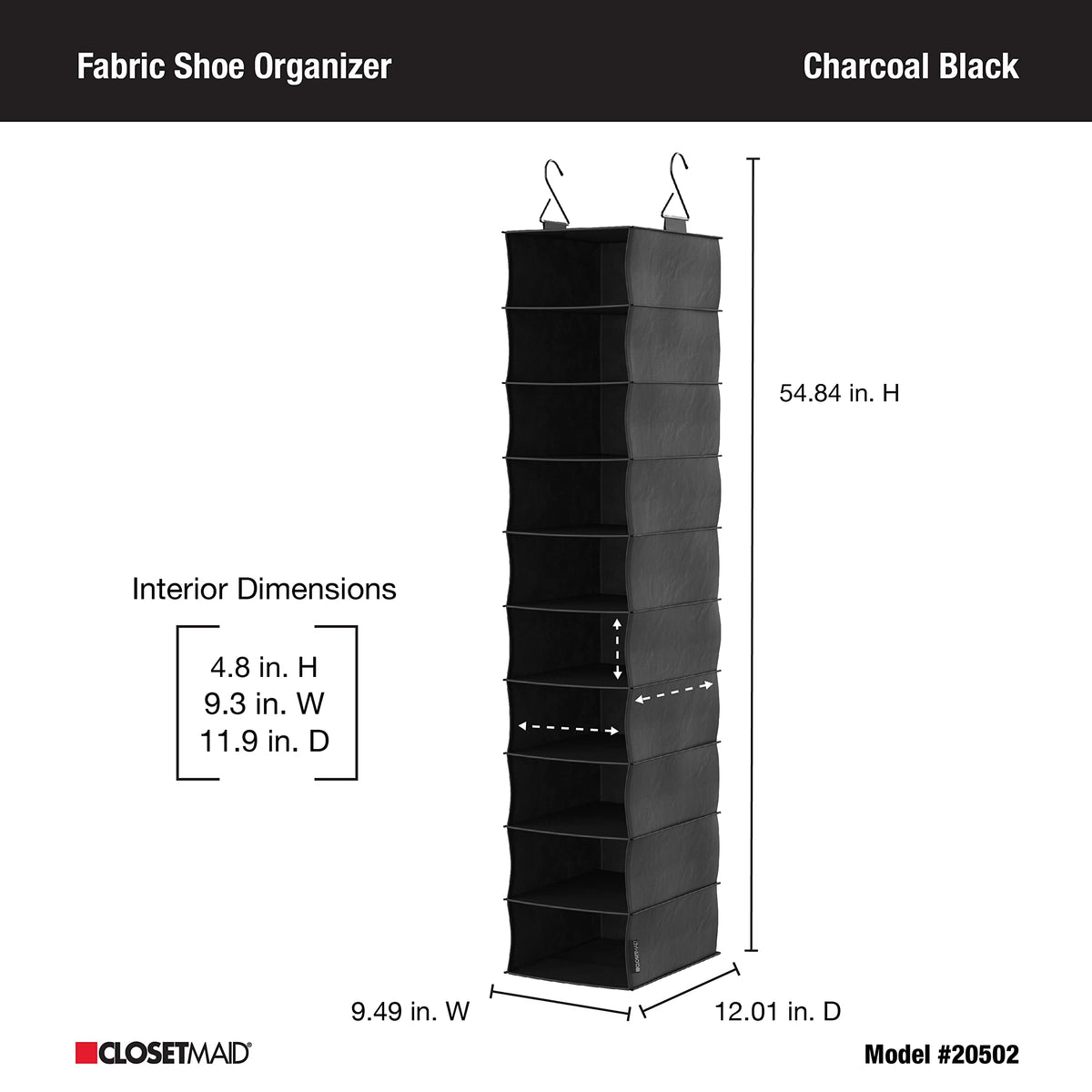 ClosetMaid 20502 space-maximizing design adds storage to closets