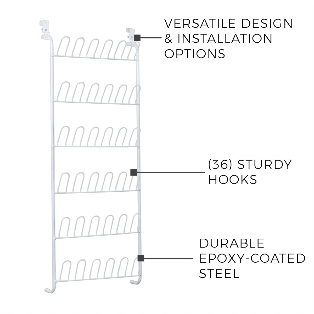 ClosetMaid 8040 epoxy-coated steel construction for durability