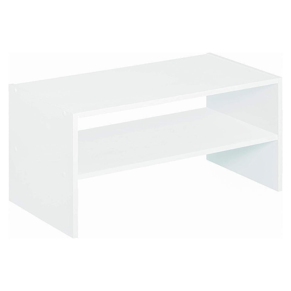 ClosetMaid 8993 stackable horizontal organizer in white for space-saving closet storage.