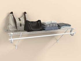 ClosetMaid four-foot width fits wall-to-wall closets for versatile layouts.