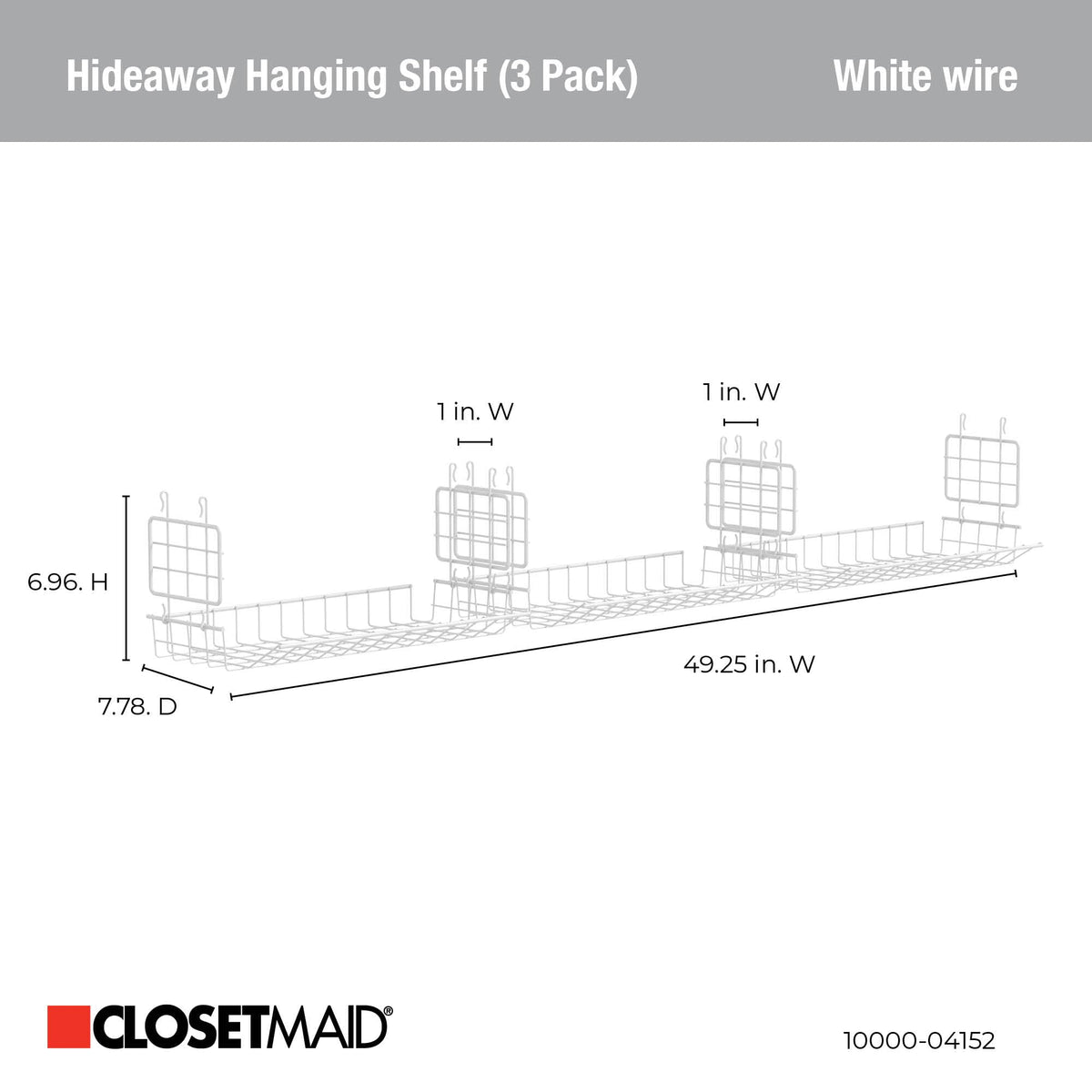 ClosetMaid Hideaway three-pack provides flexible closet placement and storage options