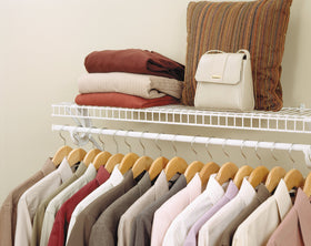 ClosetMaid ready-to-install system supports fast, organized space upgrades.