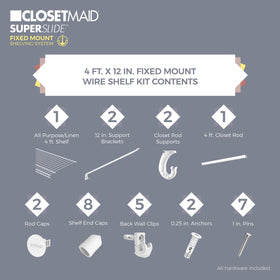 ClosetMaid SCS-certified shelf uses recycled content for an eco-friendly choice.