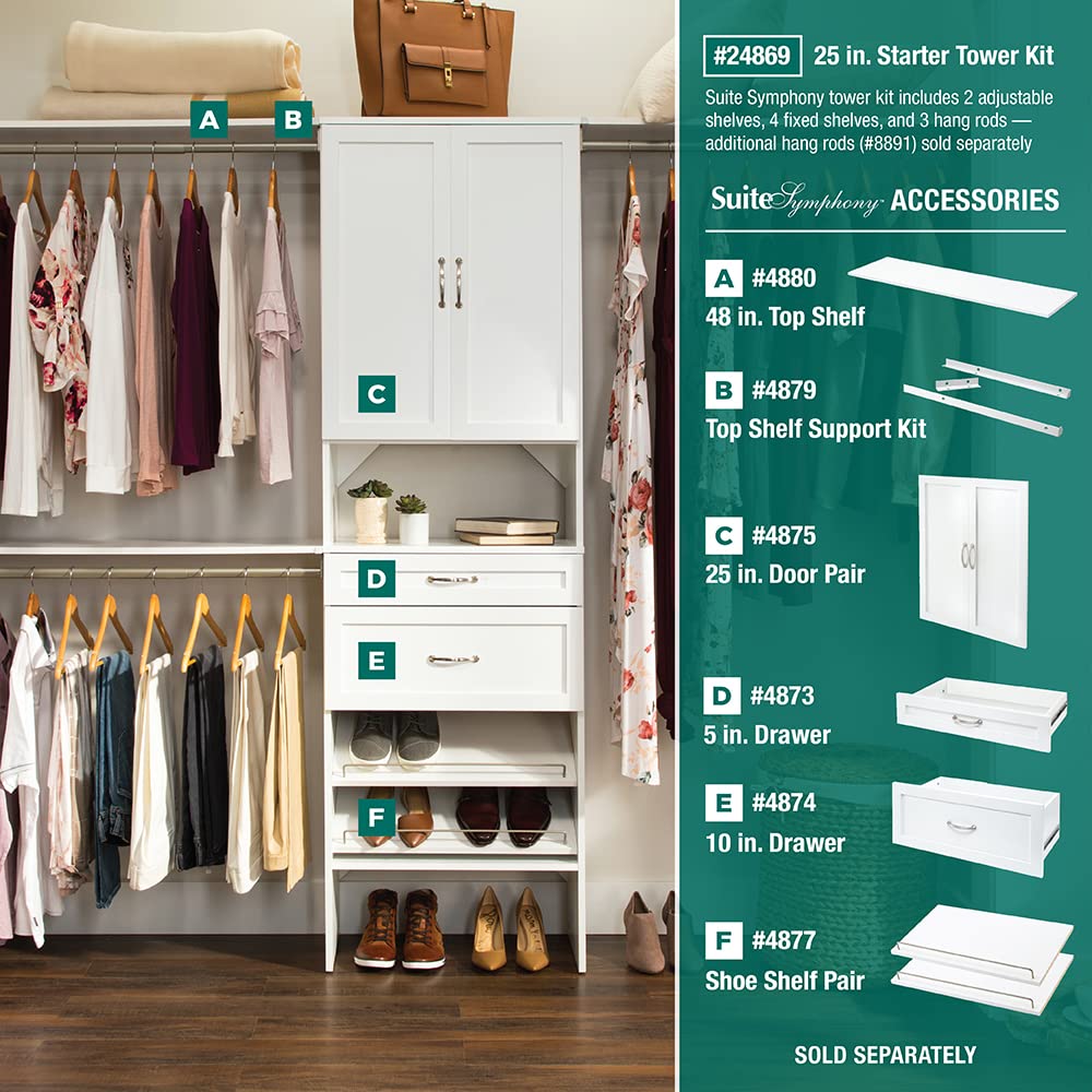 ClosetMaid SuiteSymphony shaker front drawer for a classic look.