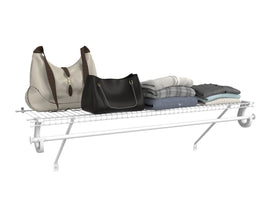 ClosetMaid SuperSlide hang bar shows seamless hanger movement along the system.