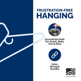 ClosetSelect hangers supporting heavy garments like coats and sweaters without slipping
