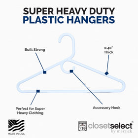 ClosetSelect slim-profile hangers enhancing closet space efficiency