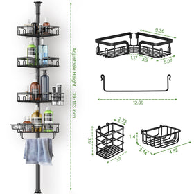 Clothink Corner Shower Caddy stability base prevents slipping.