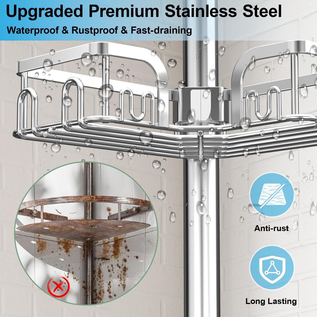 Clothink easy no-drill installation helps avoid wall damage and mess.