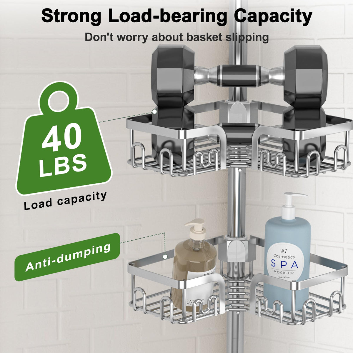 Clothink large baskets with 3.5mm thickness support up to 40 lb.