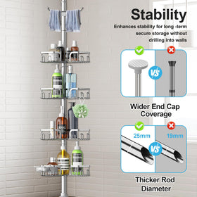Clothink soap dish and towel bar keep essentials within easy reach.