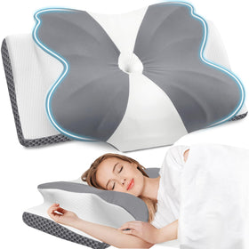 CloudBliss cervical neck pillow with ergonomic design for proper sleep alignment.