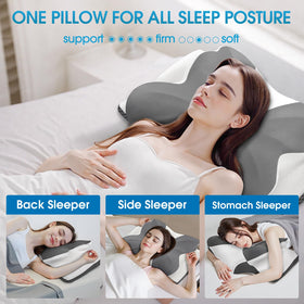 CloudBliss cooling pillowcase with breathable fabric helps stay cool.
