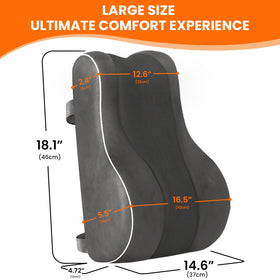 CloudBliss car seat use demonstrates portable lumbar support