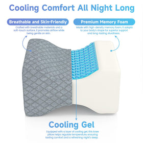 CloudBliss knee pillow memory foam core providing long-lasting support.