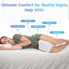 CloudBliss knee pillow removable washable cover for easy cleaning.
