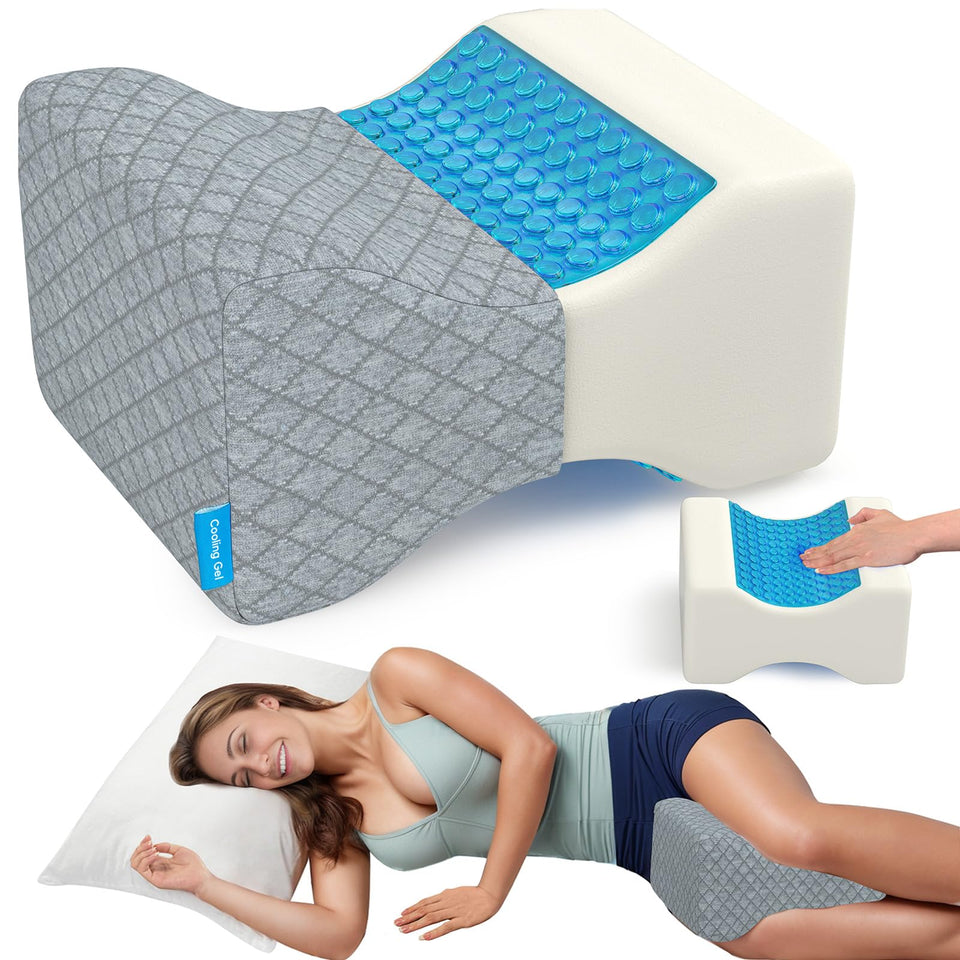 CloudBliss knee pillow for side sleeping with ergonomic support between the knees.