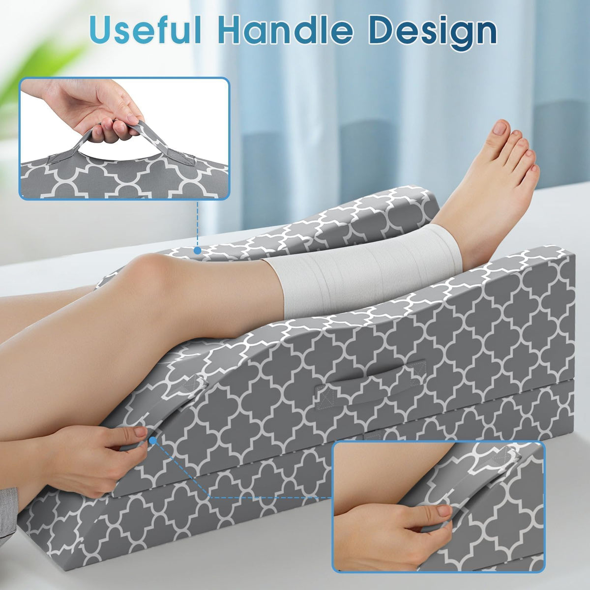 Ergonomic design with a gentle slope supports leg alignment.