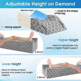 Memory foam top layer on CloudBliss pillow provides soft, supportive contact.