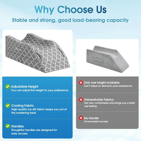 U-shaped groove keeps the leg immobilized for steady comfort.