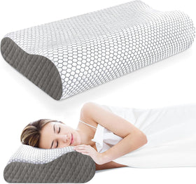 CloudBliss memory foam pillow close-up showing cloud-like neck support