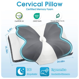 CloudBliss memory foam pillow balances firmness and softness for comfort.