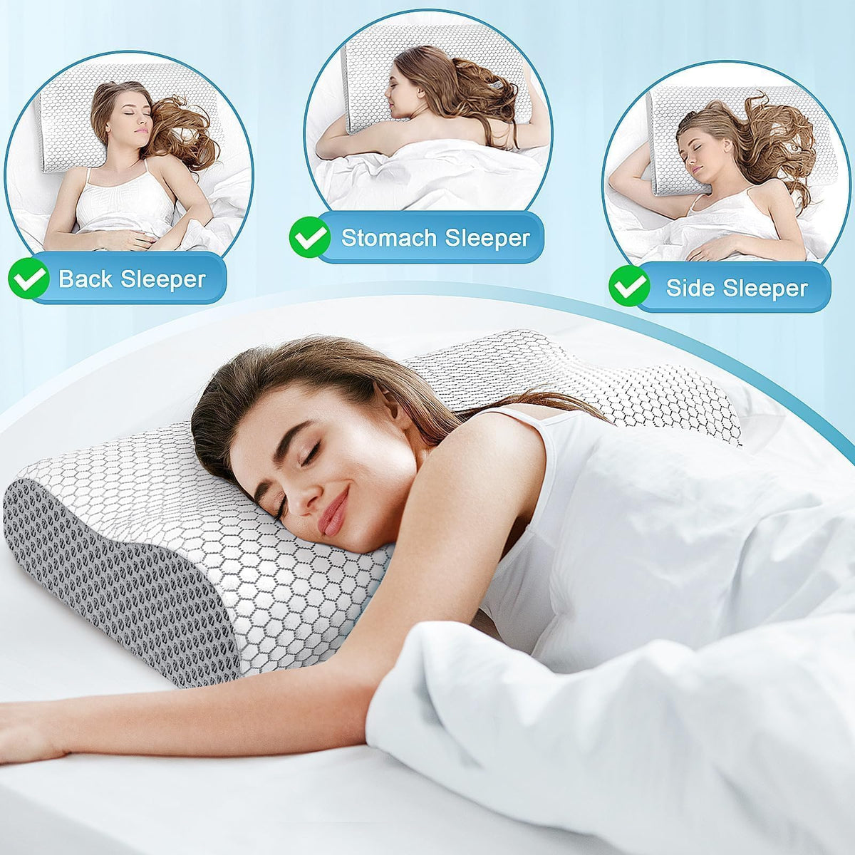 CloudBliss gift-ready orthopedic pillow suits diverse sleep styles