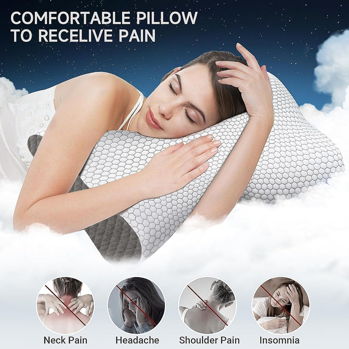 CloudBliss pillowcase cotton texture detail for moisture and skin comfort